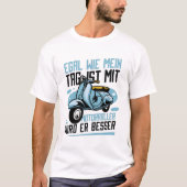 Blue Scooter Transport T-Shirt (Vorderseite)