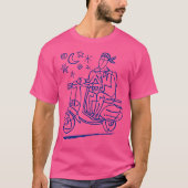Blue Scooter von Tim Davies T-Shirt (Vorderseite)