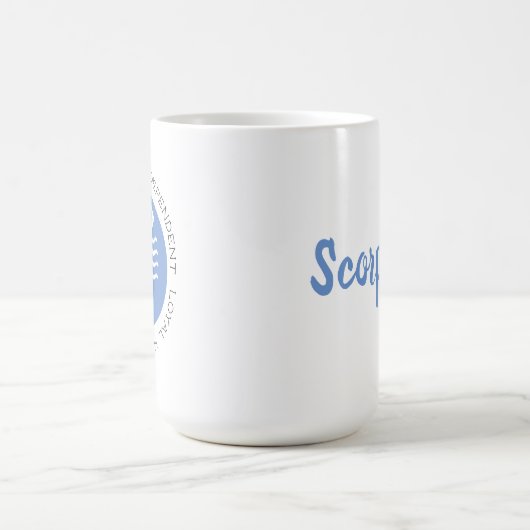 Blue Scorpio Tracks Zodiac Star Sign Coffee Tasse (Mittel)