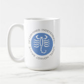 Blue Scorpio Tracks Zodiac Star Sign Coffee Tasse (Links)