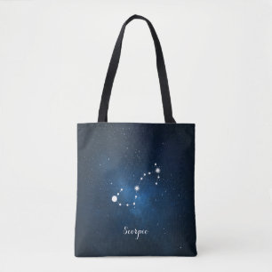 Blue Scorpio Zodiac Sign Constellation Tasche