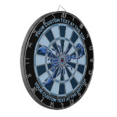 Blue Scorpion Dartboard mit benutzerdefiniertem Te Dartscheibe (Vorderseite Links)