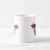 Blue Scottish Dragon Saint Andrew's Cross Kaffeetasse (Mittel)
