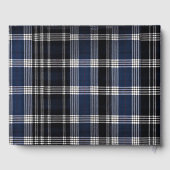 Blue Scottish Tartan Wedding Gästebuch (Rückseite)