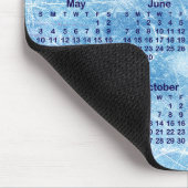 Blue Scratched Ice 2026 Calendar Mousepad (Ecke)