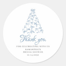 Blue Scribble Bow Christmas Tree Brautparty