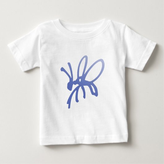 Blue Scribble Bug Baby T-shirt (Vorderseite)