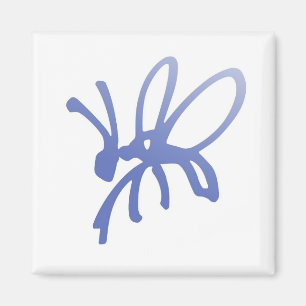 Blue Scribble Bug Magnet