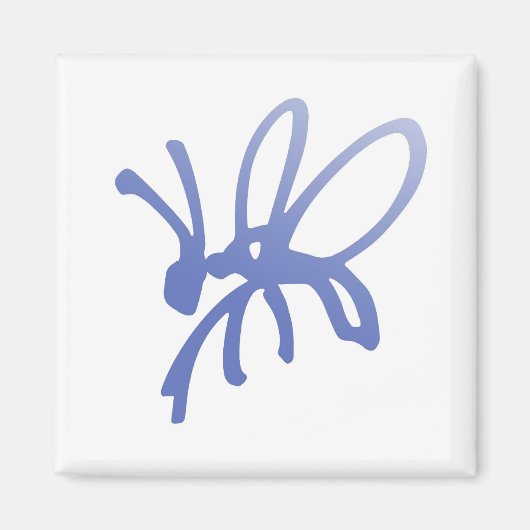 Blue Scribble Bug Magnet (Vorne)