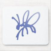 Blue Scribble Bug Mousepad (Vorne)