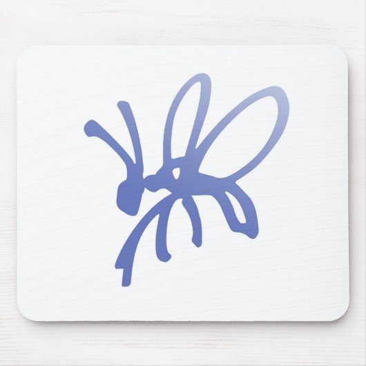 Blue Scribble Bug Mousepad (Vorne)