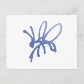 Blue Scribble Bug Postkarte (Vorderseite)