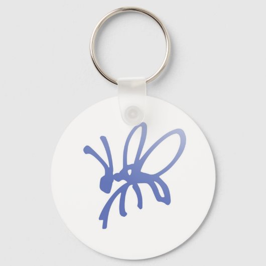 Blue Scribble Bug Schlüsselanhänger (Vorderseite)