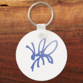 Blue Scribble Bug Schlüsselanhänger (Vorderseite)