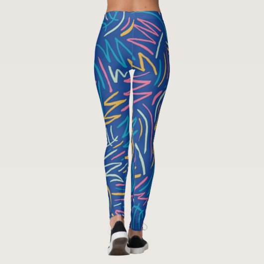 Blue Scribble Leggings (Rückseite)