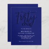 Blue Script 40. Erwachsene Geburtstag (Vorne/Hinten)