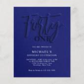 Blue Script 40. Erwachsene Geburtstag (Vorderseite)