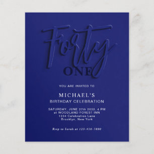 Blue Script 40. Erwachsene Geburtstag