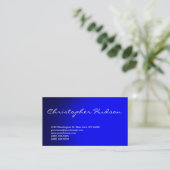 Blue Script Consultant Business Card Visitenkarte (Stehend Vorderseite)