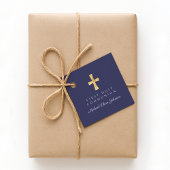 Blue Script Cross Boy Erste Kommune Geschenkanhänger