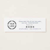 Blue Script & Logo Geschäft Vielen Dank einfügen (Rückseite)