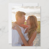 Blue Script Modernes, einfaches Hochzeitsszenario  Einladung (Rückseite)