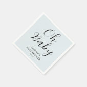Blue Script Oh Baby Dusche Napkins Serviette (Ecke)