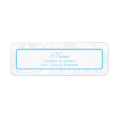 Blue Scroll Christening Address Label (Vorne)