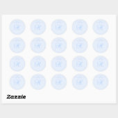 Blue Scroll Wedding Stickers (Blatt)