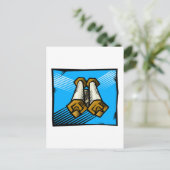 Blue Scrolls Postkarte (Stehend Vorderseite)