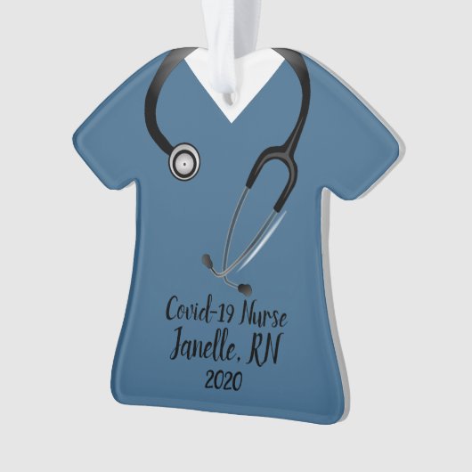 Blue Scrub Top Nurse 2020 Ornament (Vorderseite)