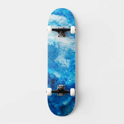 Blue Sea Abstrakt Water Skateboard Deck (Vorderseite)