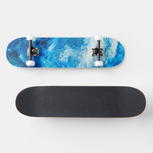 Blue Sea Abstrakt Water Skateboard Deck (Horizontal)