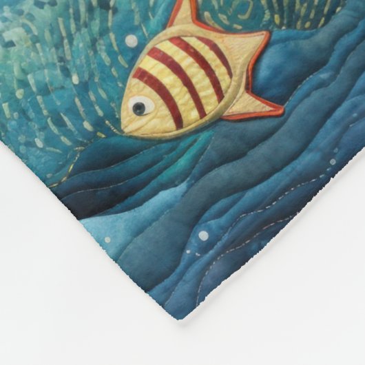 Blue Sea Beach Starfish Fleecedecke (Ecke)