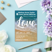 Blue Sea Beach Wedding Acryleinladungen (In Situ (Hochzeit))