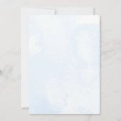 Blue Sea Boho Niedlich Whale Baby Dusche Einladung (Rückseite)