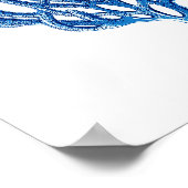 Blue Sea Coral Art Print #1 Beach House Wall Art Poster (Ecke)