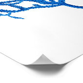 Blue Sea Coral Print #10 Wohngestaltung Art Poster (Ecke)