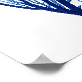 Blue Sea Coral Print # 7 Beach Wall Deco Poster (Ecke)