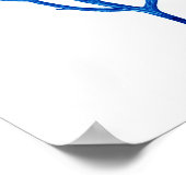 Blue Sea Fan Art Print # 6 Beach Thema Dekoration (Ecke)