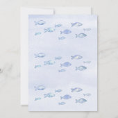 Blue Sea fish 2. Junge Geburtstag Dankeschön Karte (Rückseite)