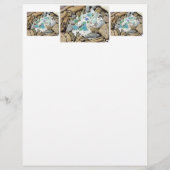 Blue Sea Foam Green Flyers Papier Coastal Beach (Hinten)