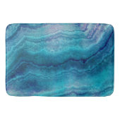 Blue Sea Green Agate Texture Badematte (Vorderseite)