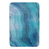 Blue Sea Green Agate Texture Badematte (Vorderseite Vertikal)