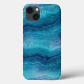 Blue Sea Green Agate Texture Case-Mate iPhone Hülle (Rückseite)