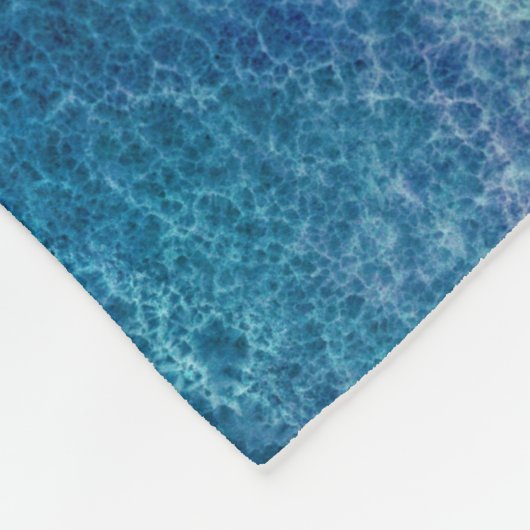 Blue Sea Green Agate Texture Fleecedecke (Ecke)