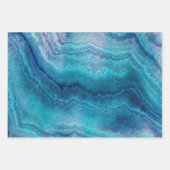 Blue Sea Green Agate Texture Geschenkpapier Set (Vorderseite 2)