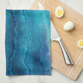 Blue Sea Green Agate Texture Geschirrtuch (Viertel Falte)
