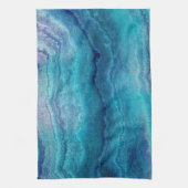 Blue Sea Green Agate Texture Geschirrtuch (Vertikal)
