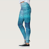 Blue Sea Green Agate Texture Leggings (Links)